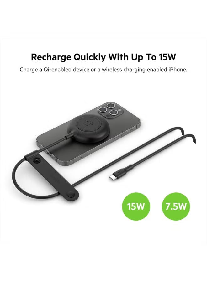 Belkin Magnetic Wireless Charger Pad 7.5W - Magsafe Compatible Apple Wireless Charger