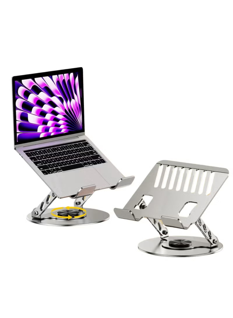 JBQ Flexible Ultra-Slim Laptop Stand - Adjustable &amp; Rotating Aluminum Laptop Riser