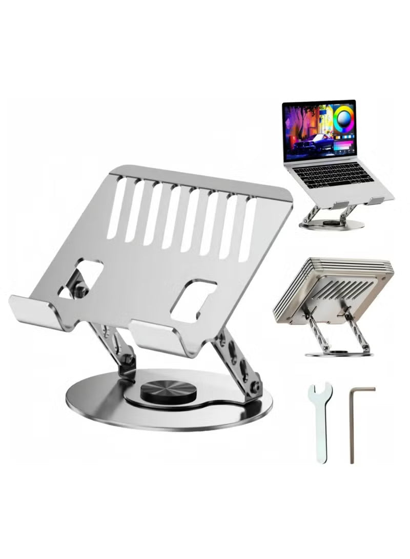 JBQ Flexible Ultra-Slim Laptop Stand - Adjustable &amp; Rotating Aluminum Laptop Riser