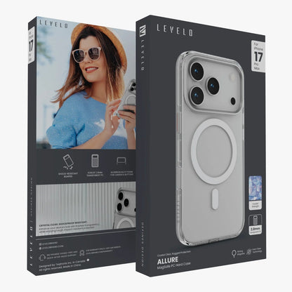 Levelo Transparent Allure PC Hard Case for iPhone 17 Pro Max / Pro