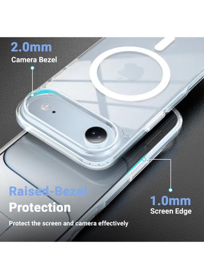 Crystal Clear Magnetic Cover for iPhone 17 Air Anti Scratch, Shockproof Protective Phone Case